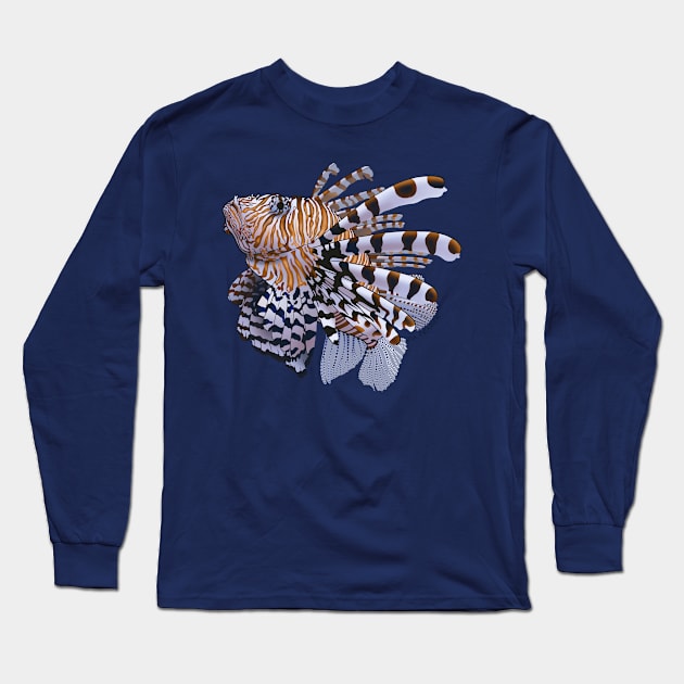 Lionfish Long Sleeve T-Shirt by ziafrazier